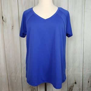 Lane Bryant LIVI Active Wicking v neck top NWT